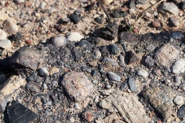 piece of broken asphalt