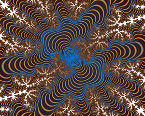 Blue brown white flower background