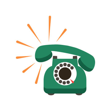 recommend clip art: Vintage retro phone in a cartoon style flat. icon. Vector illustration