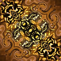 Abstract liquid gold design pattern. Graphic painting in golden color. Great as decor for rich and luxury products. Fashion print. Creative background in stylish motifs.