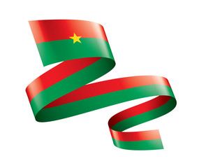 Burkina Faso flag, vector illustration on a white background