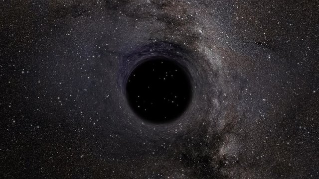  Black Hole passing in front of stars