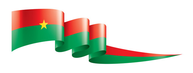 Burkina Faso flag, vector illustration on a white background