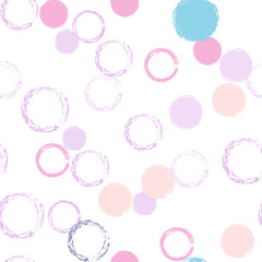 Polka dots pastel seamless pattern