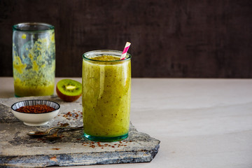 Green smoothie jar