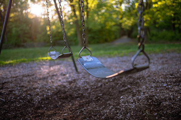 Two swings in the park