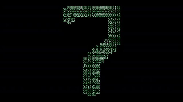 numbers code information counting digital