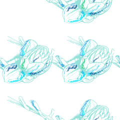 Flower Pastel.White Romantic Seamless Pattern.