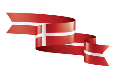 Denmark flag, vector illustration on a white background