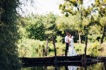 Portrait of an amazing wedding couple.