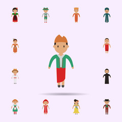 Indonesian, woman cartoon icon. Universal set of people around the world for website design and development, app development