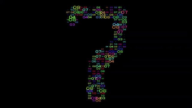 numbers code information counting digital