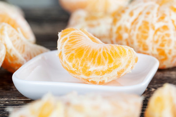 peeled mandarin