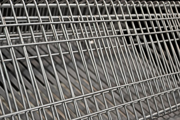 abstract silver metal grid closeup, modern industry diversity