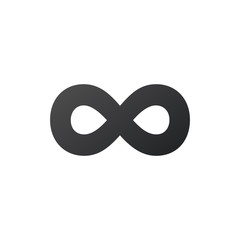infinity symbol or sign, infinity icon, Limitless, unlimited concept. Vector illustration isolated on white background