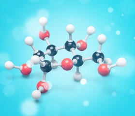 Science Molecular DNA Model Structure on background