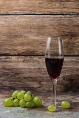 Ripe grapes and delicious wine