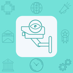 Security camera vector icon sign symbol