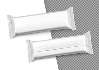 Blank mockup of snack bar. Vector illustration isolated on white background. It can be used in the adv, promo, package, etc. EPS10.