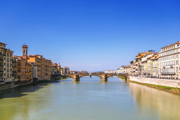 Fototapeta na wymiar Santa Trinita bridge in Florence