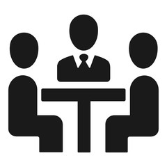 Business meeting vector flat icon