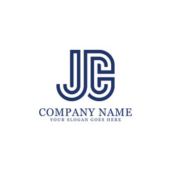 JC initial Letter logo design