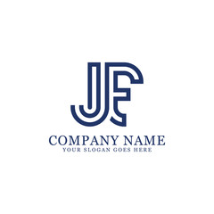 JF initial Letter logo design