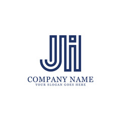 JI initial Letter logo design