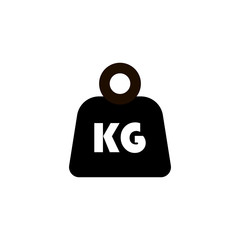 weight icon, kilo symbol, mass vector