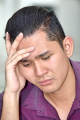 Fototapeta premium Worried Young Minority Person