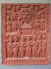 Buddha image in plaster.