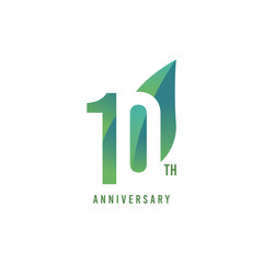10 th Anniversary Logo Vector Template Design Illustration