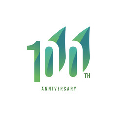 100 th Anniversary Logo Vector Template Design Illustration