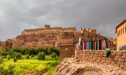 Kasbah Ait Ben Haddou, a Berber fortress village near Ouarzazate in the Atlas Mountains of Morocco