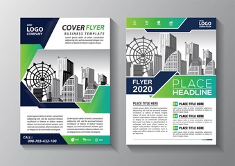 Business abstract vector template. Brochure design, cover modern layout, annual report, poster, flyer in A4 with colorful triangles, geometric shapes for tech, science, market with light background