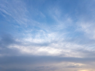 blue sky with clouds, evening sky