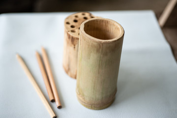 Wooden box pencil hand made.