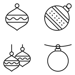Christmas Vector Line Icon Set