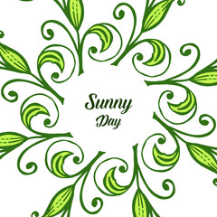 Vector illustration various wreath frame for card sunny day