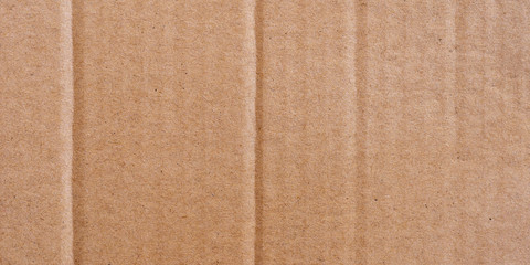 Fototapeta na wymiar Panorama brown paper box surface texture and background with copy space.
