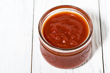 fresh tomato sauce on white background