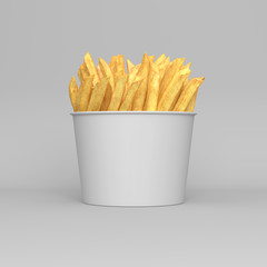 French fries in a paper cup