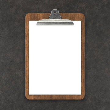 Menu concept , clipboard with blank paper