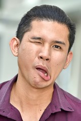 Obraz premium Man Making Funny Faces