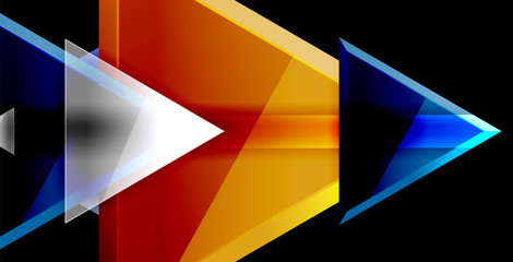 Dynamic triangle composition abstract background
