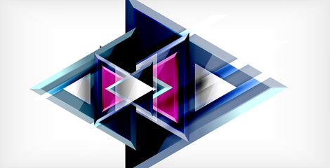 3d triangular vector minimal abstract background design, abstract poster geometric design