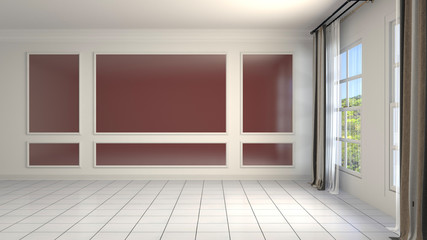 Fototapeta na wymiar Empty interior. 3d illustration