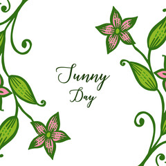 Vector illustration various wreath frame for ornate sunny day
