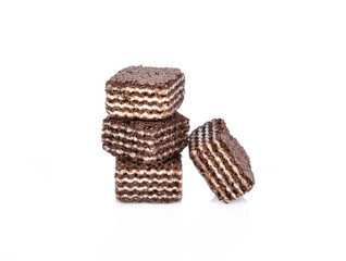 Wafer cookies isolate on white background