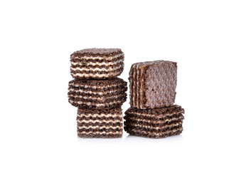 Wafer cookies isolate on white background
